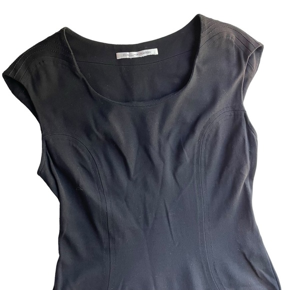 DVF Diane Von Furstenberg Manette Sheath Dress Black Size 6 Small Scoop neck - Picture 8 of 13